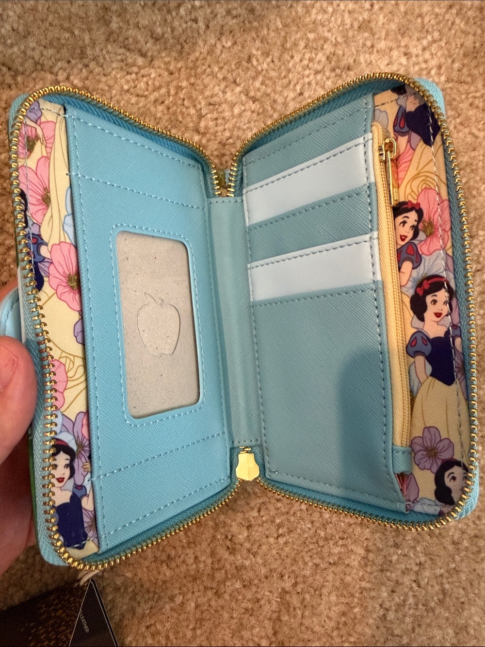 Loungefly Snow White Mini Backpack and Wallet - Light Blue, Yellow, Green - Picture 4 of 8